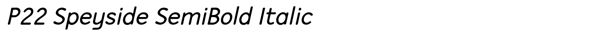 P22 Speyside SemiBold Italic image